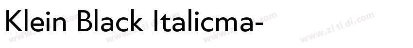 Klein Black Italicma字体转换